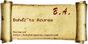 Boháts Azurea névjegykártya